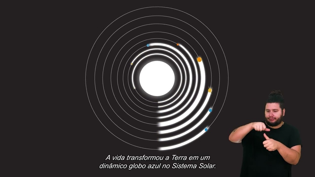 Cubo da Matéria: vídeo A terra é azul (acessibilidade)