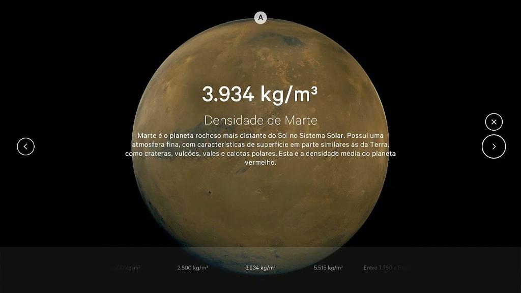 Exposição Principal: Horizontes Cósmicos  - Densidade